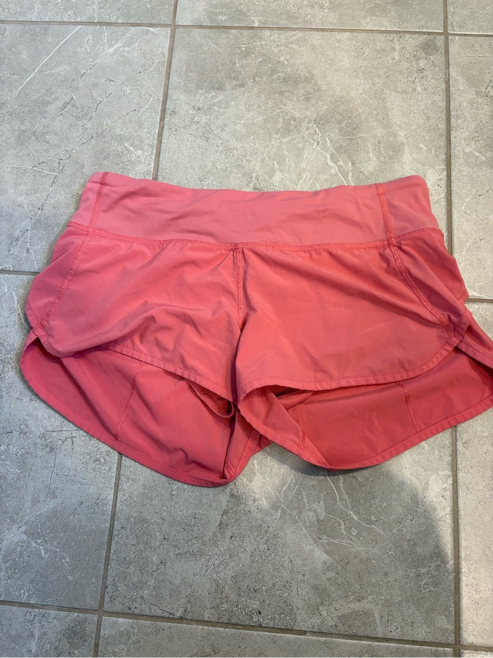 lululemon athletica Coral Pink Layered Running Shorts